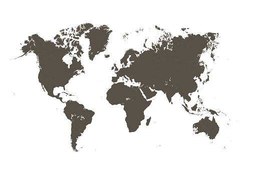brown map of the world