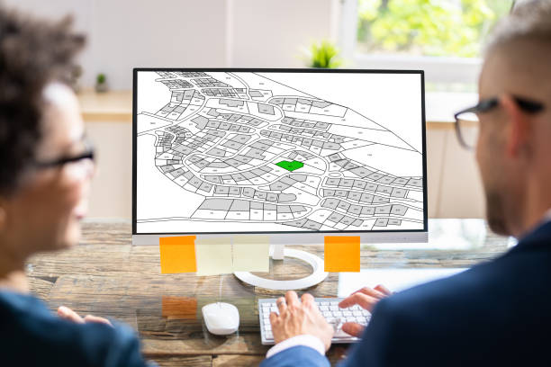 istock Cadastre Map And City Building Survey 1396023795