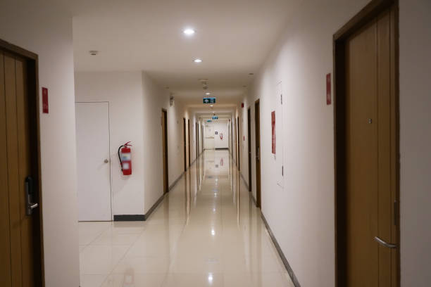 istock view of corridor inside the hotel room it empty 1396028625
