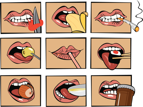 set of nine mouths to feed with different types of dishes