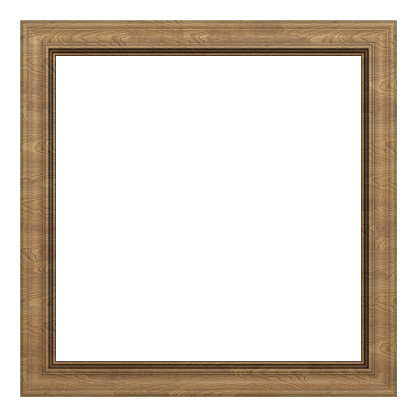 Wooden (cilegio) frame. (Isolated with clipping path.)