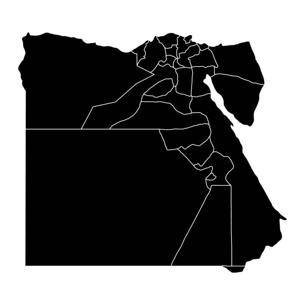 istock Egypt high detailed map, geography graphic icon country,  africa  border vector illustration 1396040516