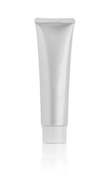 istock Blank cosmetic tube mockup isolated on white background 1396043130