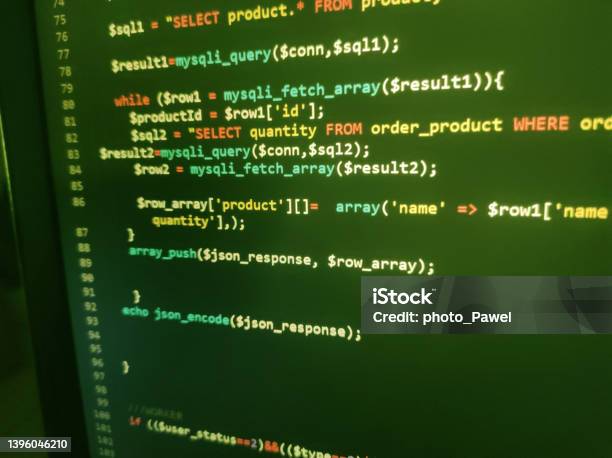 Abstract Screen Code Background Technology Development Concept Texture ...