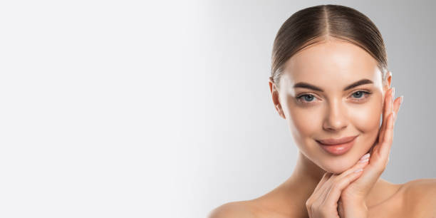 istock Woman with Clean Fresh Skin 1396047172