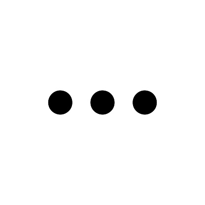 Triple dots icon vector. Three dots as a symbol of menu interface or more options. 3 ellipses sign. Vector EPS 10