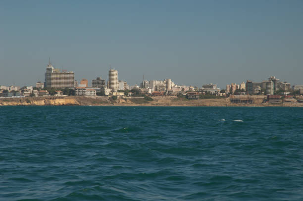 View of the coast and city of Dakar. stock photo