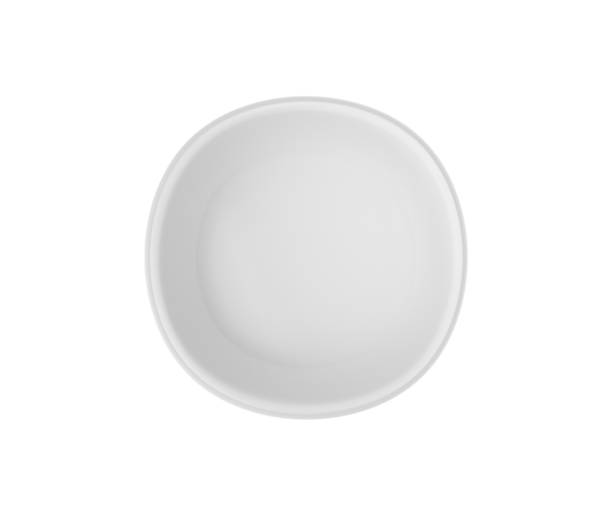 istock Set of white bowl isolated on white background 3D rendering 1396057049