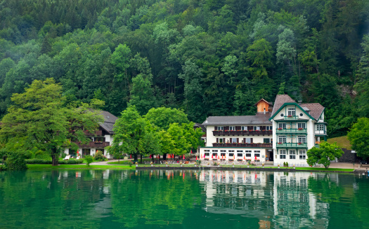House on the lake Wolfgangsee Austria (Village St. Wolfgang)