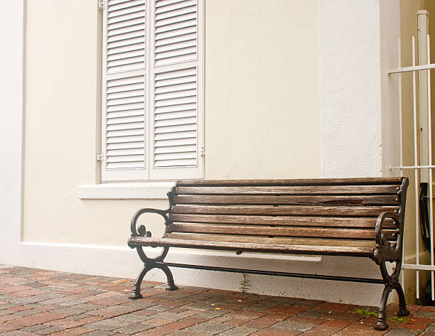 istock Old Brown Bench by Yellow Stucco 139605778