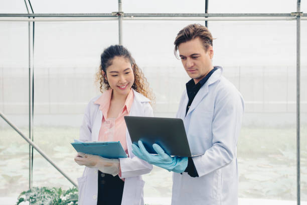 istock scientist analyzing plants in greenhouse 1396063707