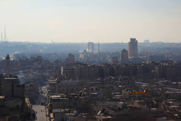 istock Wide angle city view, Aleppo, Syria. 1396066652