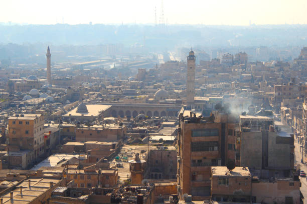istock Wide angle city view, Aleppo, Syria. 1396066654