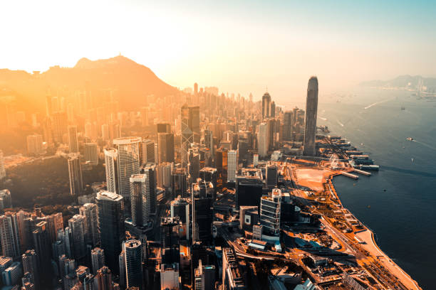 istock Sunset Over Hong Kong City 1396067624