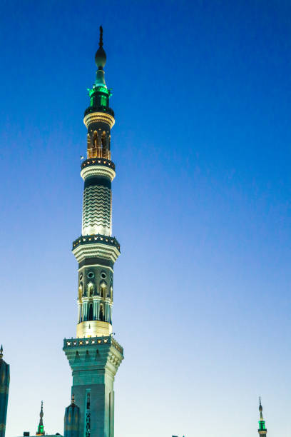 Minaret of Masjid Nabawi Minaret of Masjid Nabawi al masjid an nabawi stock pictures, royalty-free photos & images