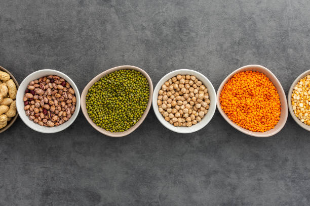 istock Different types of legumes in bowls 1396067769