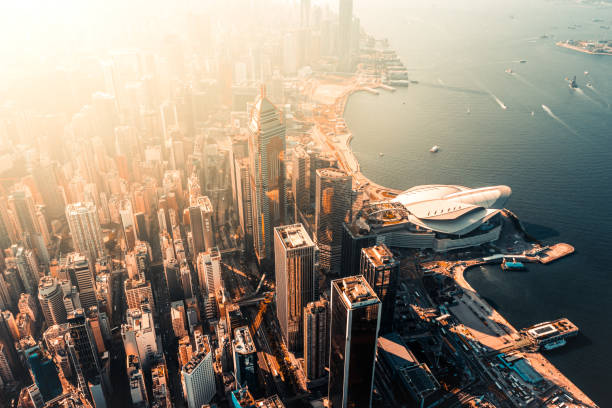 istock Sunset Over Victoria Harbor, Hong Kong 1396069590