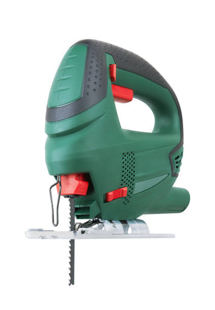 istock Electric jig saw on white 1396074762