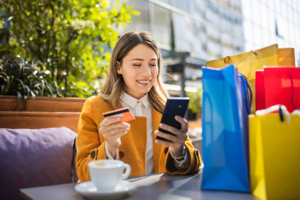 istock Online shopping on a shopping brake 1396076930