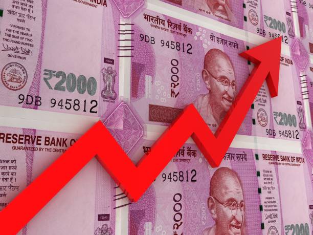istock Indian rupee money finance growth chart graph 1396079563