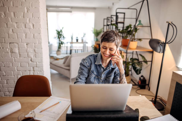 istock Getting her home business up and running 1396082358