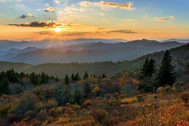 istock Autumn sunset over Blue Ridge layers 1396086542