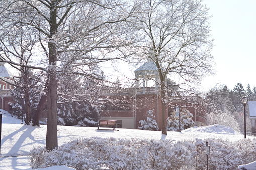 The Culinary Institute of America in the winter. HYDE PARK, NY, USA. A not-for-profit college for culinary education.