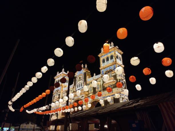 feira de abril, sevilha, espanha - spain seville sevilla andalusia - fotografias e filmes do acervo