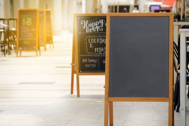 istock Special menu announcement board.  Chalkboard stand for menu restaurant and cafe welcome easel with copy space and clipping path. 1396092041