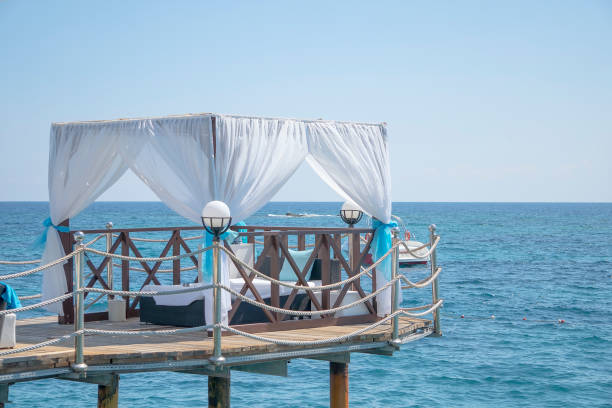 istock Luxury Lounge area by the sea 1396097276