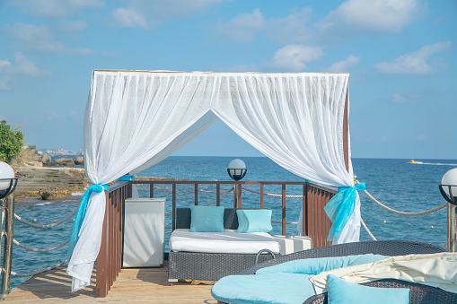 Luxury hotel, lounge area, Summer vacation, Seaside