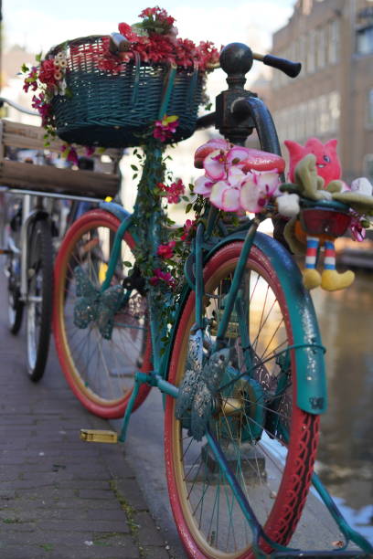 istock Decorated bike in Amsterdam 1396101850