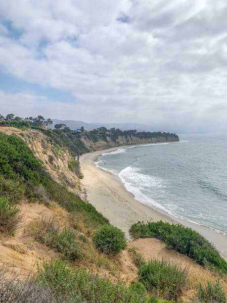 istock View from on top of cliffs on a sandy beach 1396109315