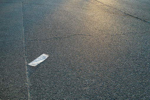 plastic bags on the ground