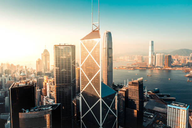 istock Sunset over Hong Kong City 1396115199