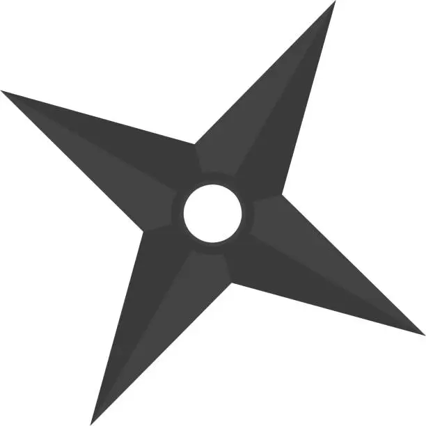 Vector illustration of vector illustration shuriken ninja star