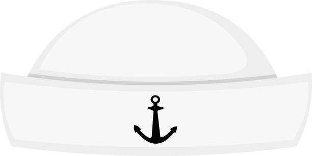 Vector illustration sailor cap Vector illustration of a sailor hat sailor hat stock illustrations
