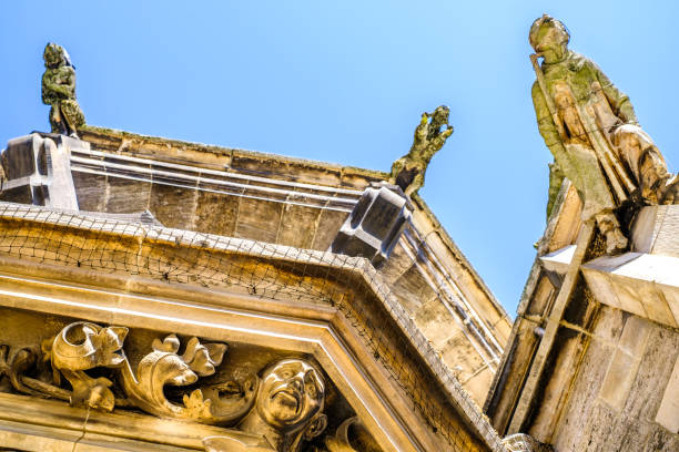 historic sculpture (gargoyle) at the city hall in munich - germany