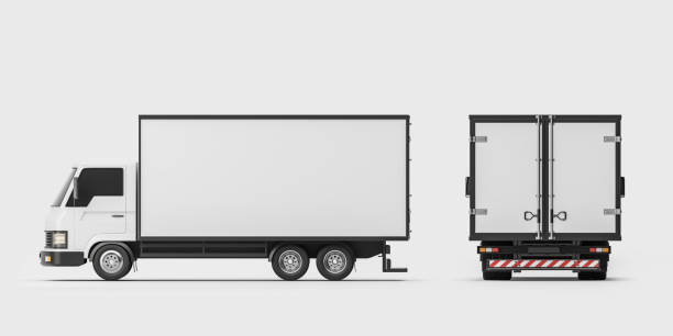 istock Truck isolated over light background. Mockup copy space 1396122254