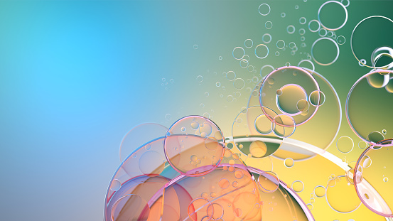 background with bubbles and molecules