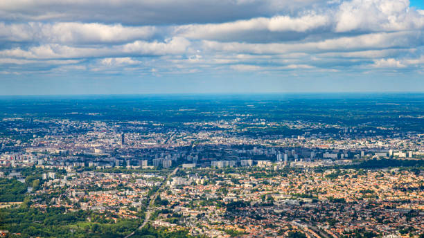istock Nantes city from airplane view 1396125393