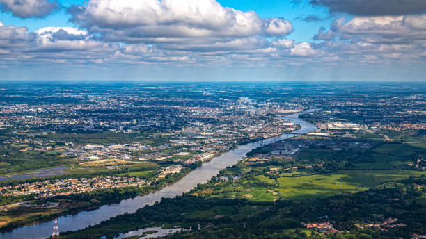 istock Nantes city from airplane view 1396125550