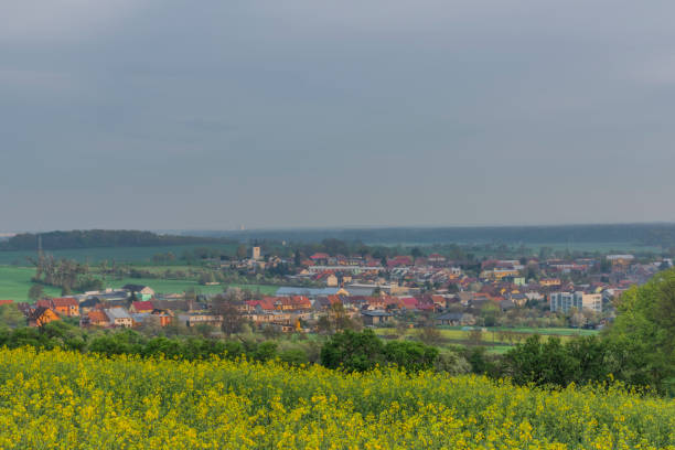 istock Lanscape near Kvasice village with green meadows and trees 1396126414