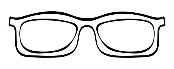 ilustrações, clipart, desenhos animados e ícones de óculos wayfarers quadrado clubmaster isolado vetor simples mão desenhada forma aro - wayfarers