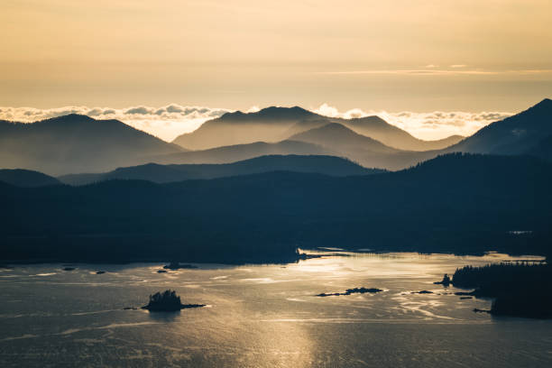 Layers of mountain ranges on the horizon