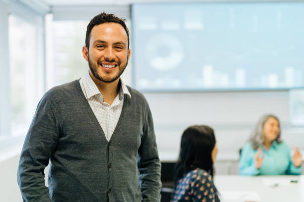 Smiling Chilean businessman