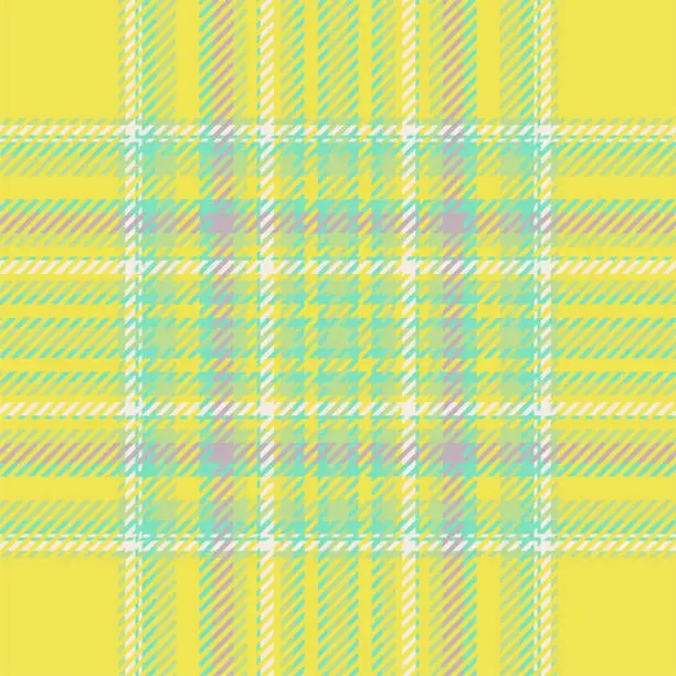 Vector illustration of Plaid check pattern. Seamless fabric texture. Tartan textile print.