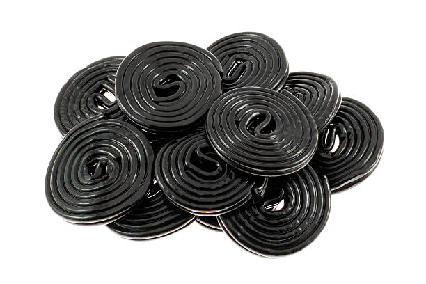 Licorice Candy Wheels stock photo