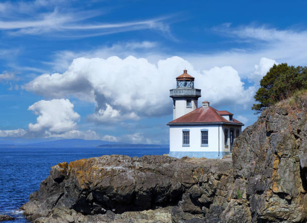 istock Lighthouse on Puget Sound of Washington State 1396165171