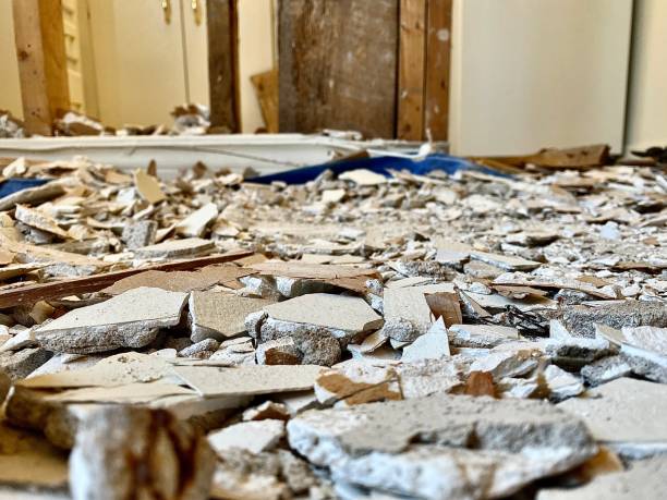 istock Debris from a destroyed place in an Apartment building 1396166685